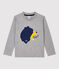 T-shirt bambino a maniche lunghe in cotone grigio SUBWAY CHINE