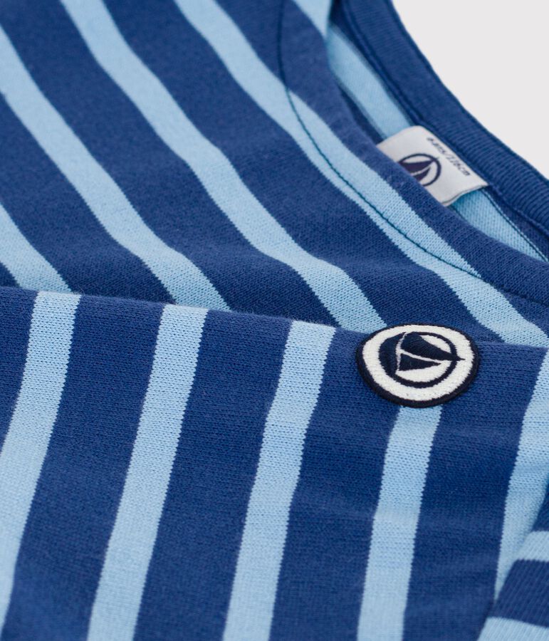 Marini&egrave;re in cotone a righe bambino blu/blu