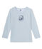 T-shirt bambino in lana e cotone blu Fraicheur