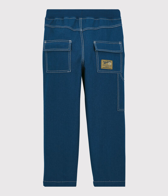 Pantaloni regular in serge bambino blu MAJOR