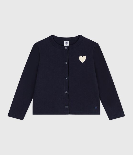 Cardigan in tessuto felpato bambina blu SMOKING