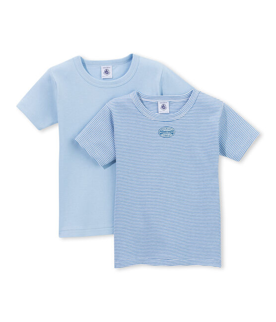 Lot de 2 t-shirts garçon rayés milleraies lotto .