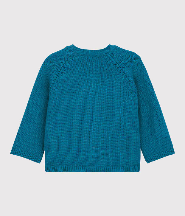 Cardigan in tricot beb&egrave;. blu