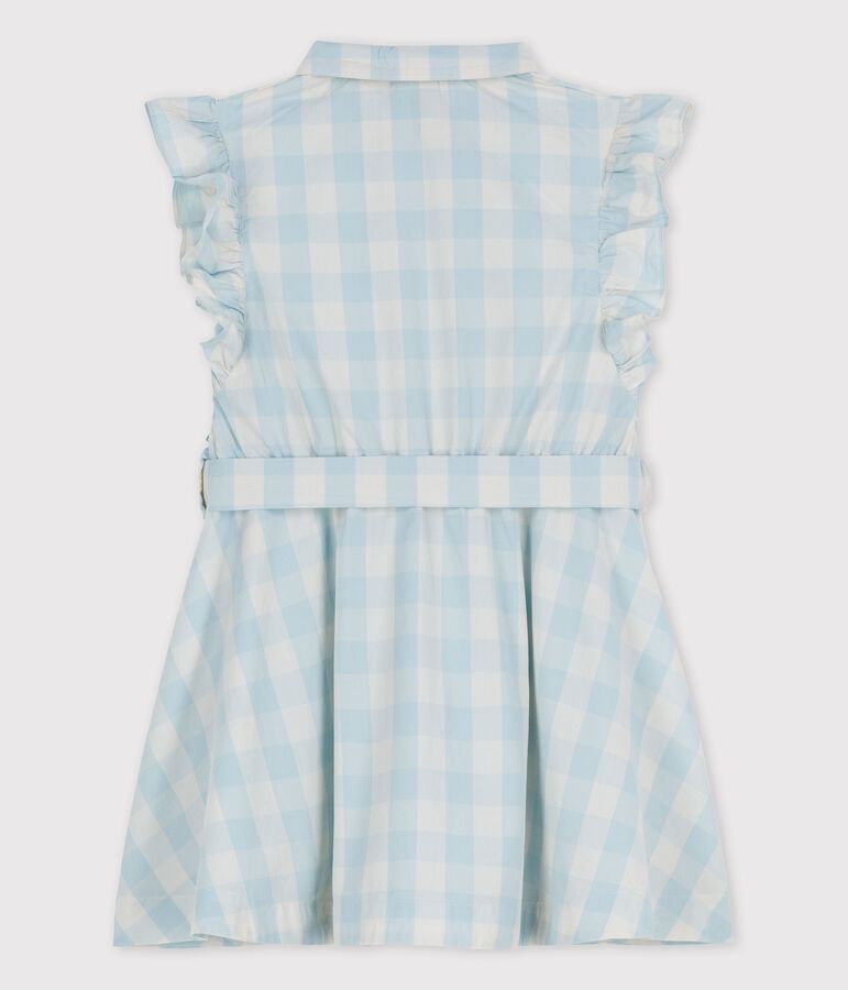 Abito a manica corta in popeline bambina BOLDAIR/bianco