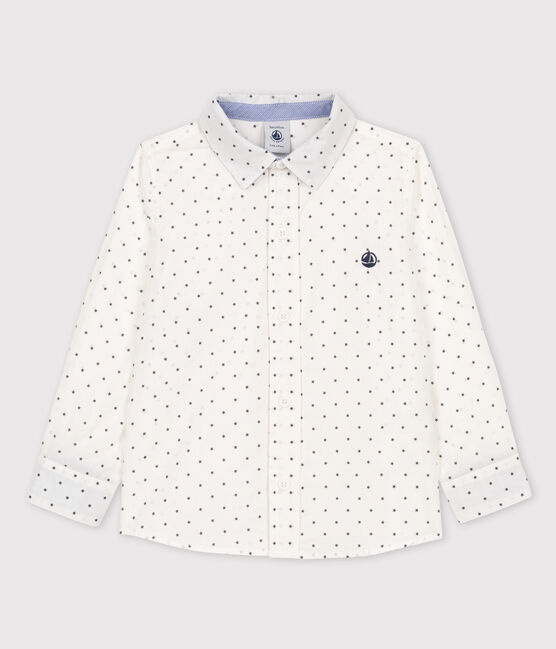 Camicia stampata bambino beige COQUILLE/grigio MAKI