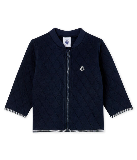 Cardigan in tubique trapuntato bebè maschio blu SMOKING CN