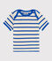 T-shirt a manica corta bebè in maglia a costine a righe  blu AVALANCHE/bianco PERSE