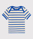 T-shirt a manica corta bebè in maglia a costine a righe 