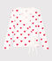 Cardigan scaldacuore in cotone Donna bianco MARSHMALLOW/rosso TERKUIT