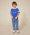 T-shirt a maniche corte in jersey sottile bambino blu