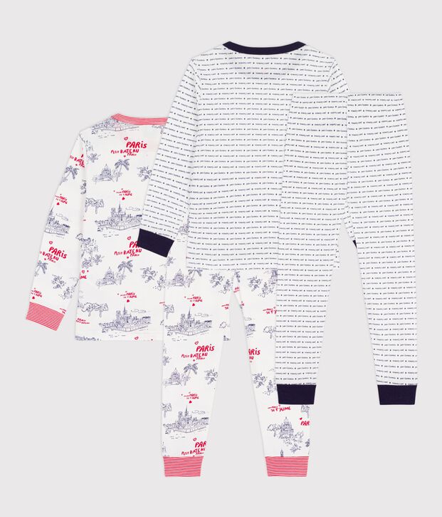 Set di pigiami in cotone fantasia bambino multicolore