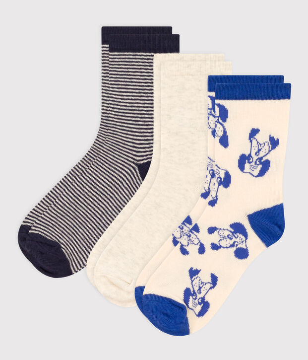 Confezione da 3 paia di calzini bambino unisex con motivo cane multicolore