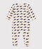 Pigiama in ciniglia con balene marine beige MONTELIMAR/blu MEDIEVAL