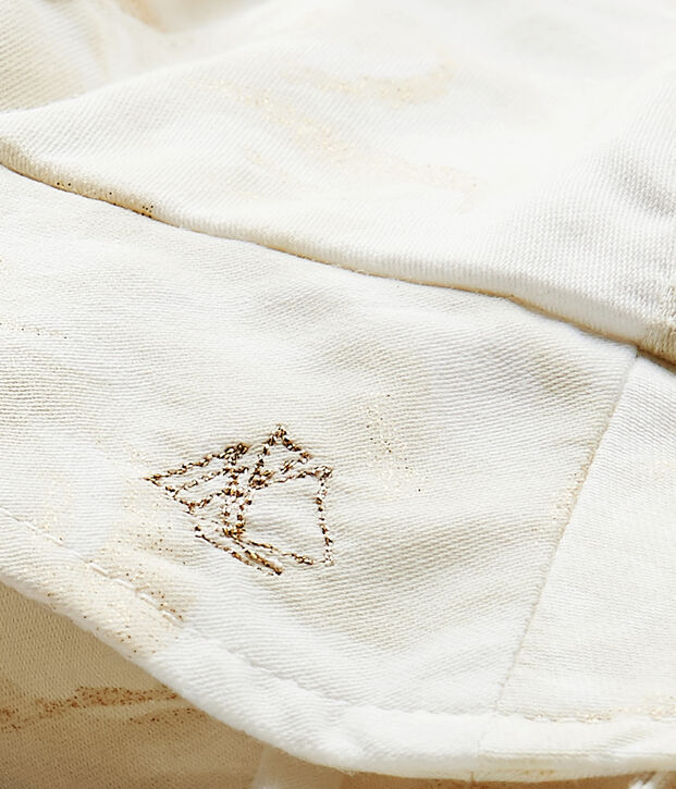 Cappellino beb&eacute; bambina bianco/multicolore