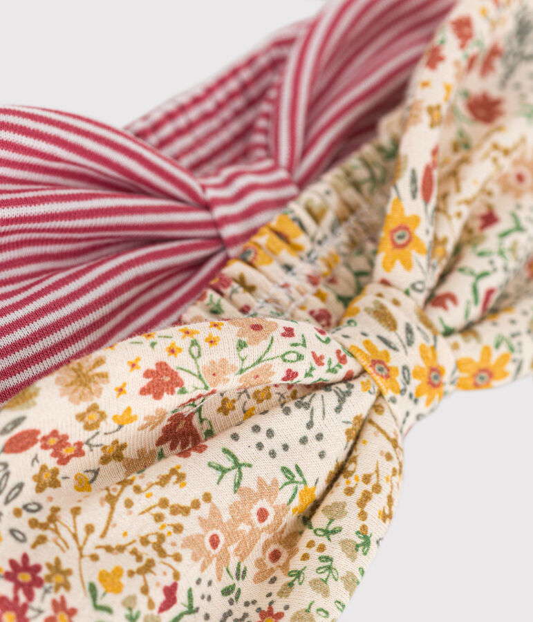 Confezione da 2 fasce beb&egrave; in cotone multicolore