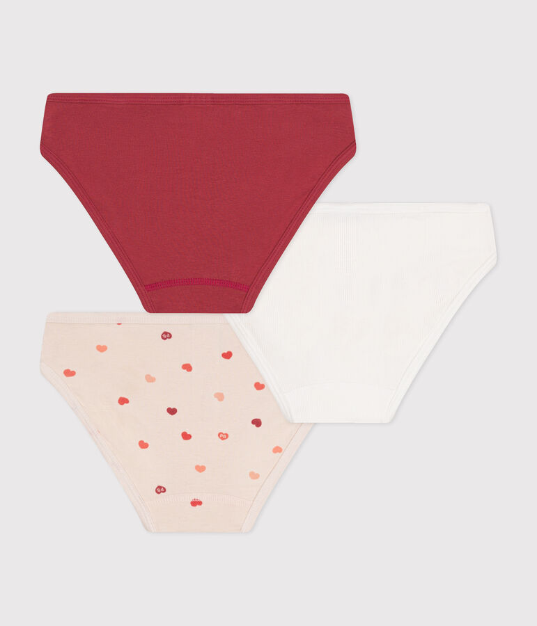 Confezione da 3 slip bambina in cotone multicolore