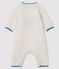 Tutina lunga da neonato jacquard in maglia tricot bianco MARSHMALLOW