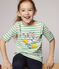 T-shirt a maniche corte in jersey bambina verde ALOEVERA/bianco MARSHMALLOW