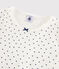 Pigiama cuoricini bambina in cotone bianco MARSHMALLOW/blu MEDIEVAL