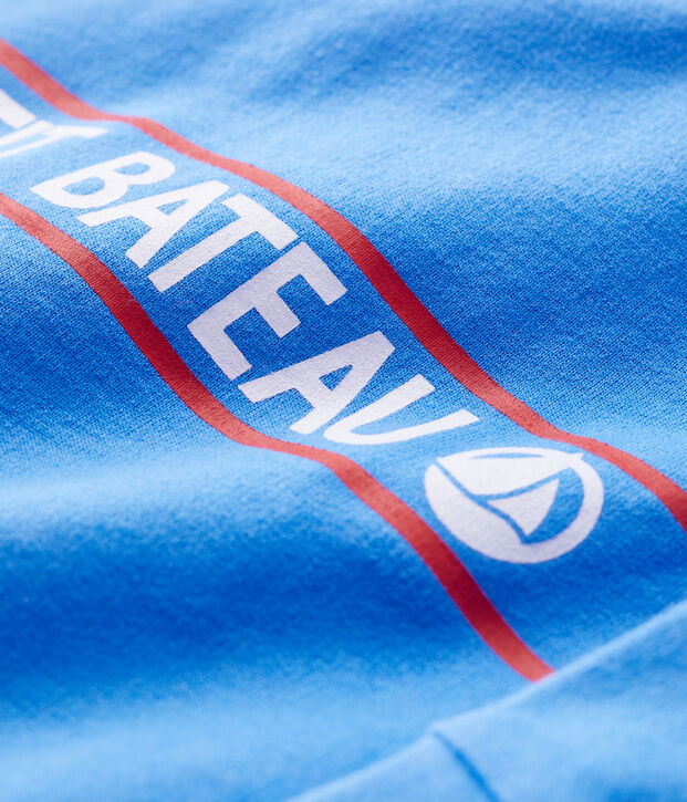 Felpa per beb&egrave; in tessuto felpato leggero blu