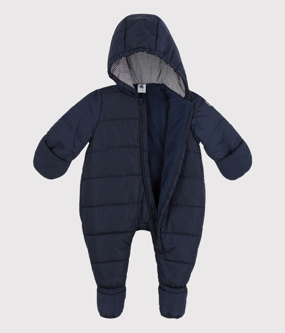 Tutina imbottita bebè in materiale riciclato blu SMOKING