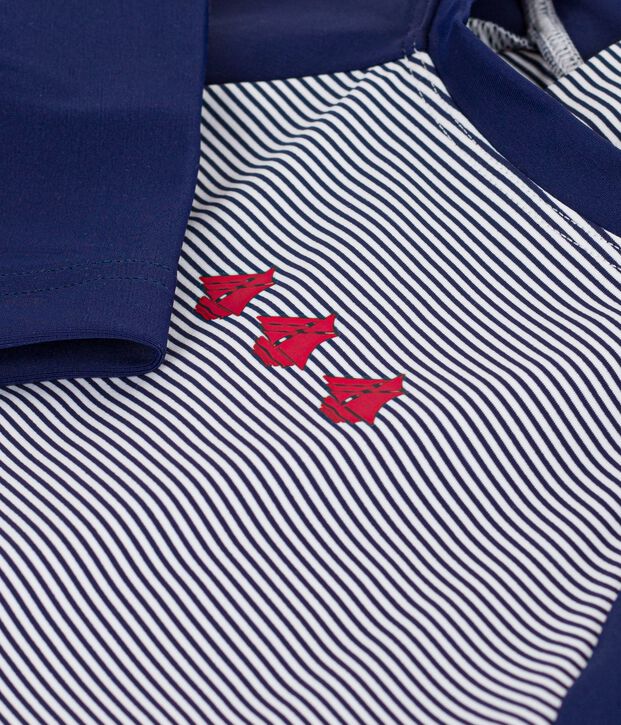 Tutina da bagno anti uv neonato blu/bianco