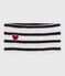 Snood in maglia a righe foderata in pile neonato blu MARSHMALLOW/ SOIR