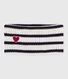 Snood in maglia a righe foderata in pile neonato