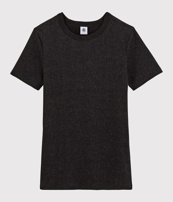 T-shirt iconica scollo rotondo Donna nero NOIR/ ARGENT