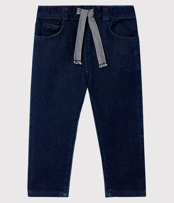 Pantaloni per  bebè in molleton denim blu JEAN