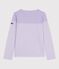 T-shirt marinière in cotone Donna viola SQUAW/ MILK