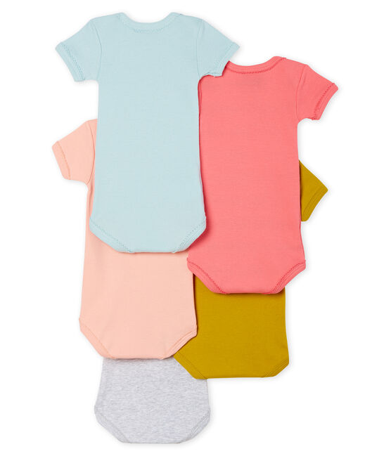 Confezione da 5 body manica corta bebè bambina variante 1