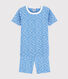 Pigiama corto snugfit fantasia banane bambino-bambina in cotone
