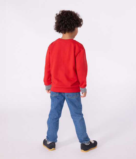 Felpa in cotone stampato bambino rosso POMPEI
