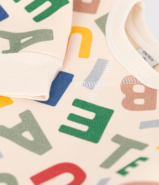 Maglia in tessuto felpato neonato bianco AVALANCHE/ MULTICO