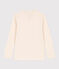 T-shirt maniche lunghe in cotone bambina ecru AVALANCHE