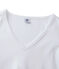 T-shirt donna a maniche lunghe con scollo a V bianco ECUME