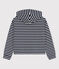 Felpa con cappuccio in cotone donna blu SMOKING/bianco MARSHMALLOW