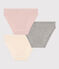 Confezione da 3 slip in cotone traforato bambina  variante 1