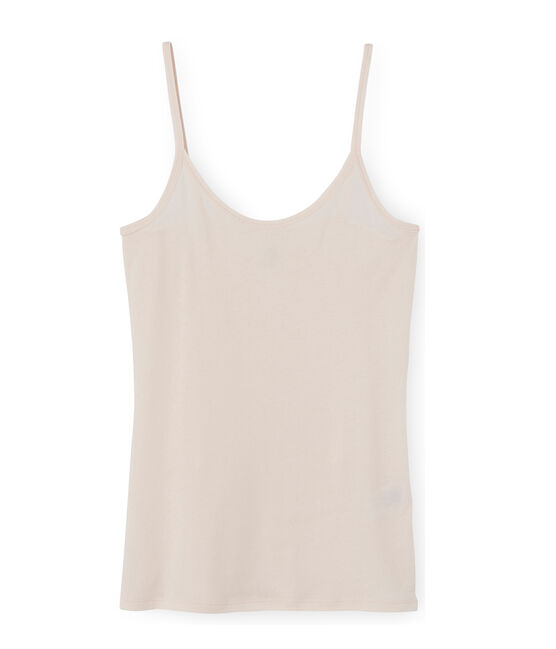 Canottiera con spalline donna in cotone leggero rosa FLEUR