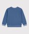 Felpa in cotone tinta unita bambina blu