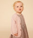 Cardigan bebè in tricot di cotone traforato