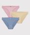 Set di slip in cotone a righe donna multicolore