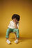 T-shirt in cotone e lino bambino bianco MARSHMALLOW