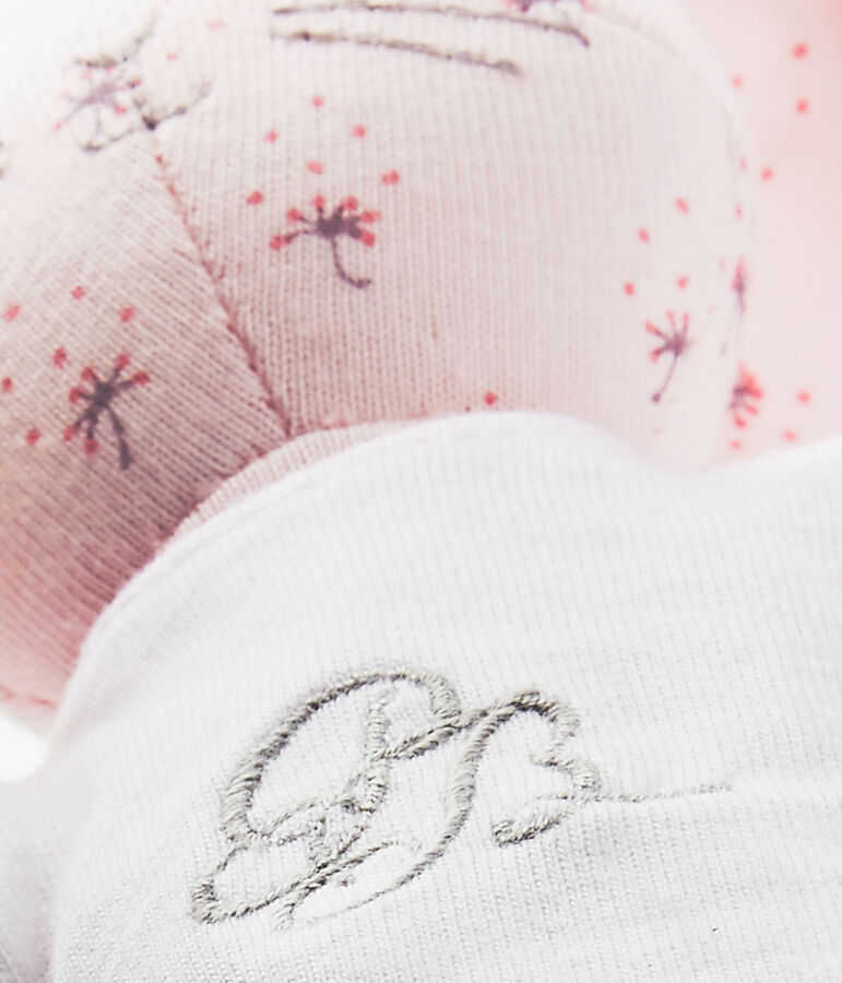 Doudou coniglietto stampato rosa VIENNE/bianco MULTICO