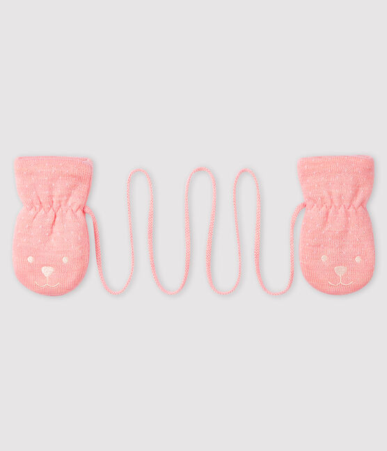 Muffole bebè foderate in micro pile rosa MINOIS