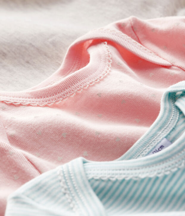 Confezione da 3 body a manica lunga beb&egrave; femmina multicolore