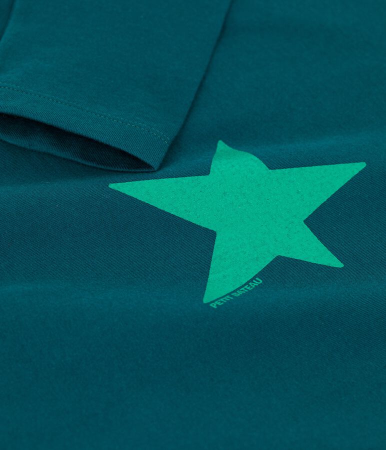 T-shirt bambino a maniche lunghe in cotone verde