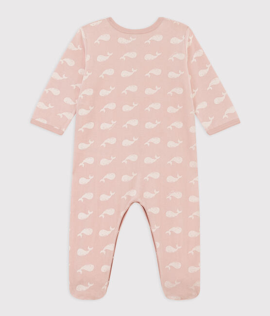 Tutina pigiama balene rosa in ciniglia SALINE/ MARSHMALLOW