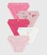 Set di slip in cotone con stampa a fiori bambina